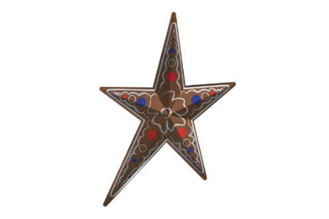 Звезда асимметричная с пряничным рисунком