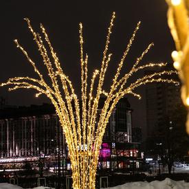 Световое украшение города на новый год