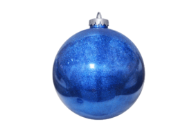 Большой новогодний шар блестящий, Синий